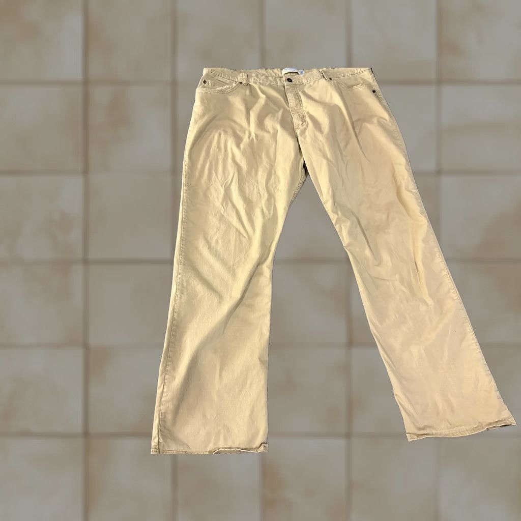 Wrangler Wrangler Pants Mens 40x30 Beige Straight Fit Flex Stretch Chino 5 Pocket Casual Size US 40 / EU 56 - 1 Thumbnail