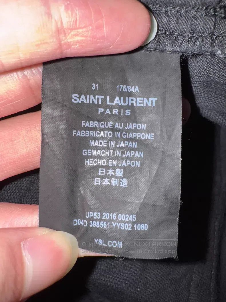 Saint Laurent Paris Saint Laurent Paris Fringed Hem Knee Cut Destroyed Denim J Size US 31 - 6 Thumbnail