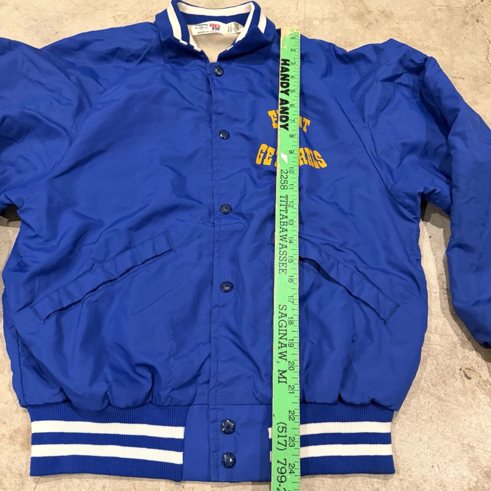 Vintage VINTAGE King Louie 80s Flint Generals Snap Jacket Bomber Jacket Nylon Blue Mens Medium Size US M / EU 48-50 / 2 - 6 Thumbnail