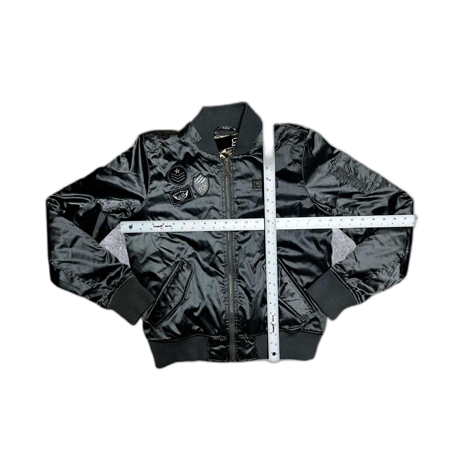 Fox Racing Fox Racing Top Gun Zip-Up Quilt Lined Bomber Jacket Carbon B Size US M / EU 48-50 / 2 - 4 Thumbnail
