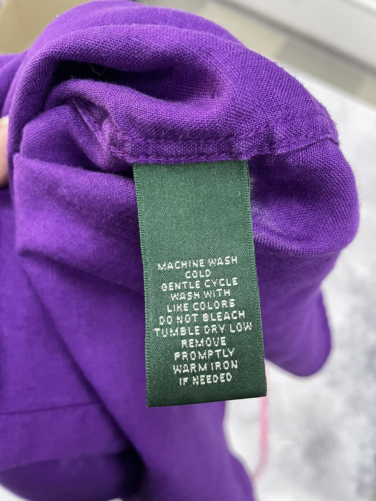 Polo Ralph Lauren × Ralph Lauren × Vintage Polo Ralph Lauren Purple Shirt Vintage Size XL / US 12-14 / IT 48-50 - 9 Thumbnail