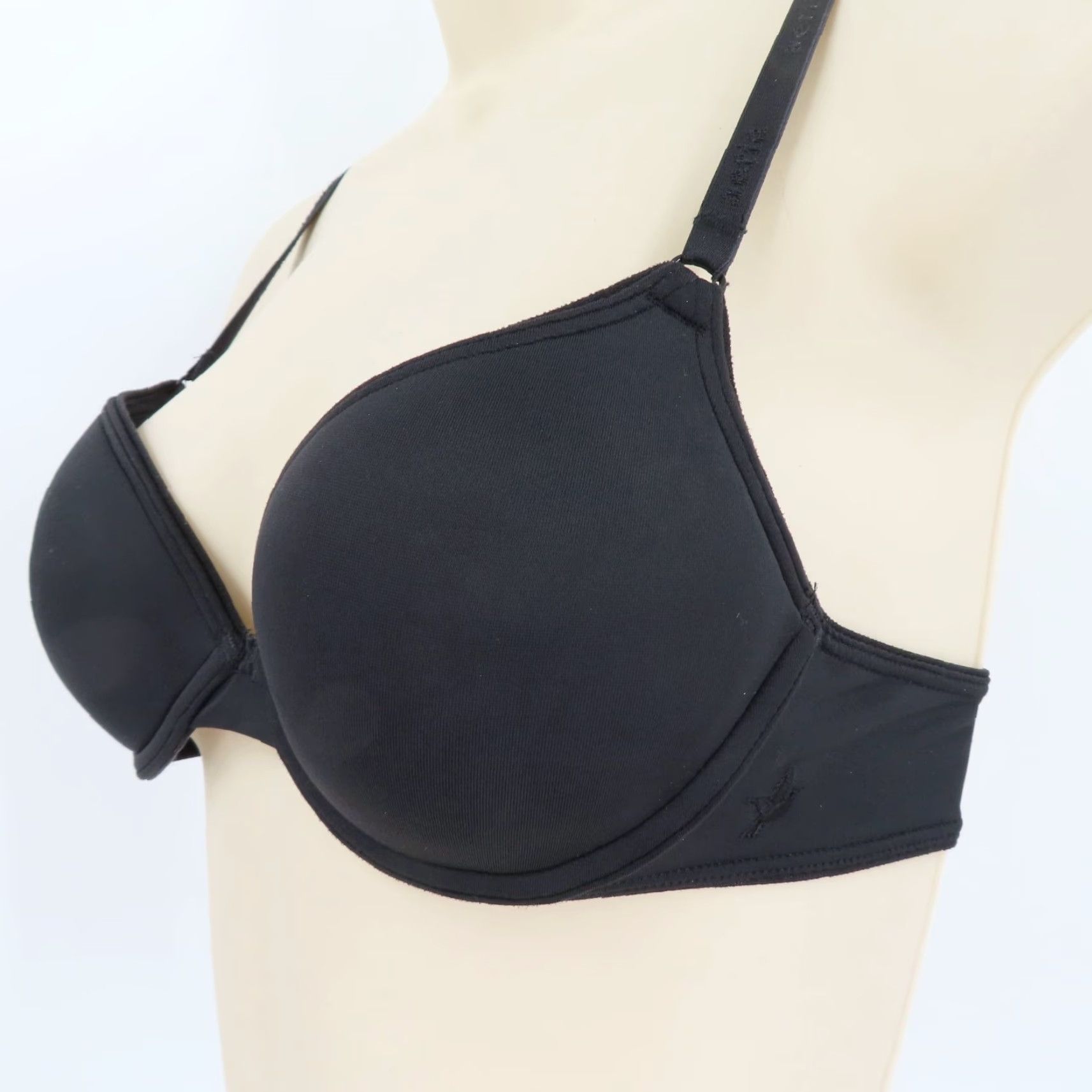 Vintage Aerie Paige Bra Solid Black Underwire Padded Push Up Women Adjustable Straps 32B Size ONE SIZE - 4 Thumbnail