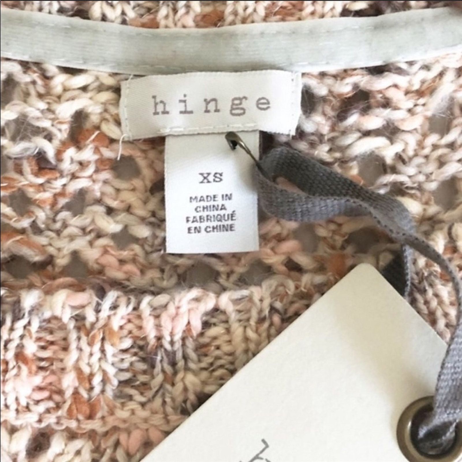 Nordstrom NEW NORDSTROM HINGE Cream Tan Chunky Knit Pullover Sweater Size XS / US 0-2 / IT 36-38 - 7 Thumbnail