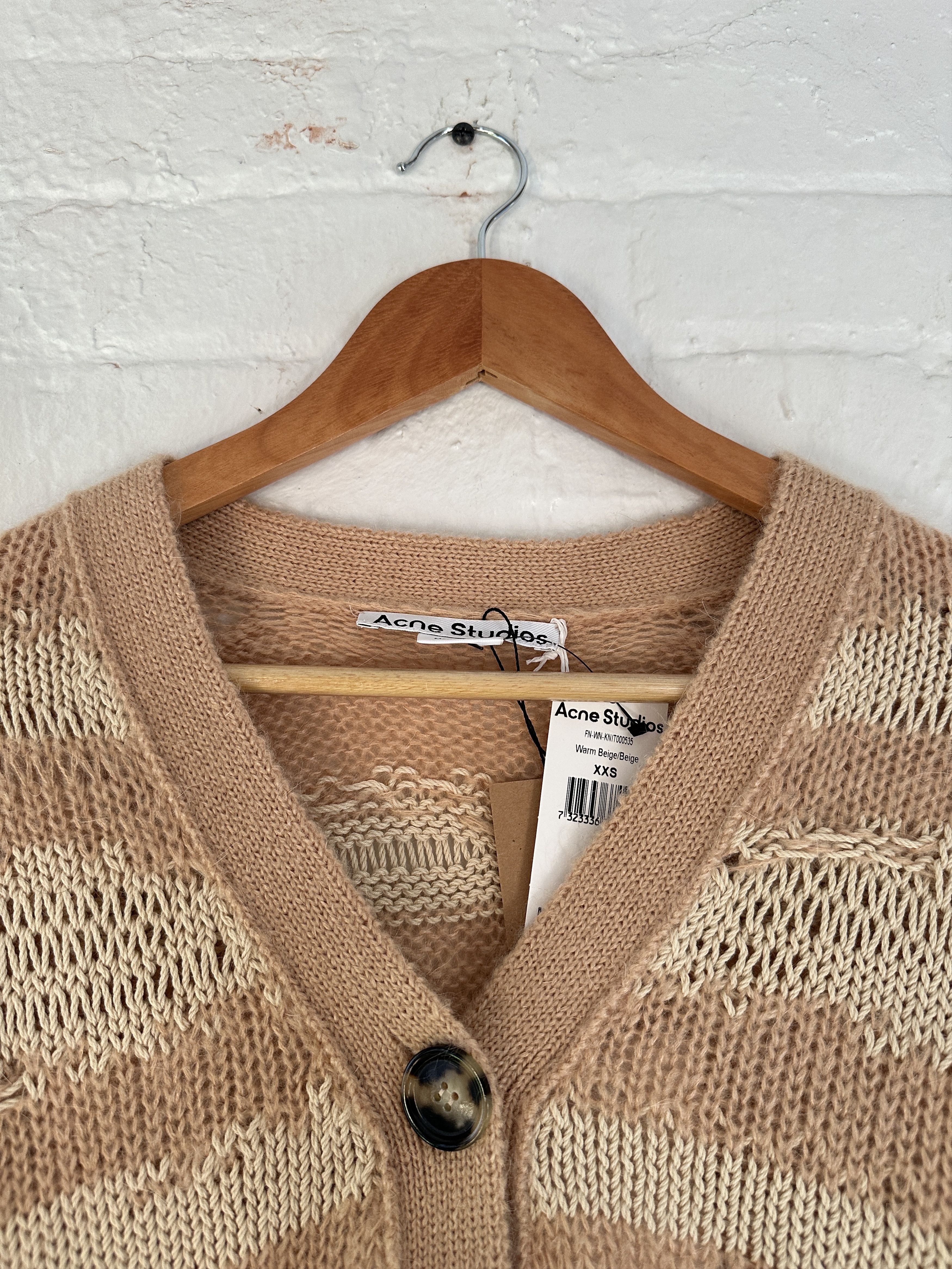 Acne Studios Acne Studios Striped Mohair Cardigan Size US S / EU 44-46 / 1 - 2 Thumbnail