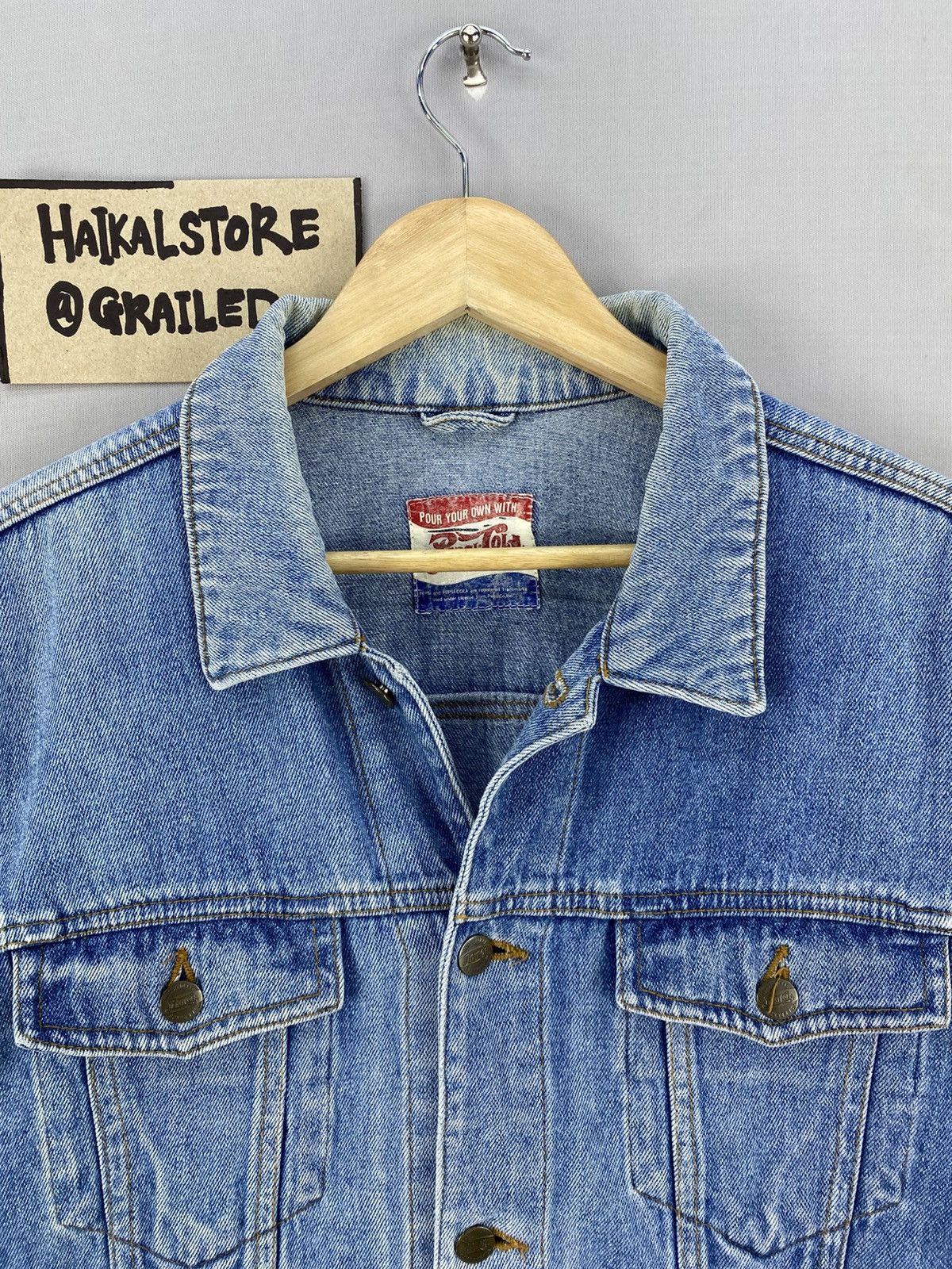 Vintage Vintage 90’s Pepsi Cola Trucker Denim Jacket Size US M / EU 48-50 / 2 - 7 Thumbnail