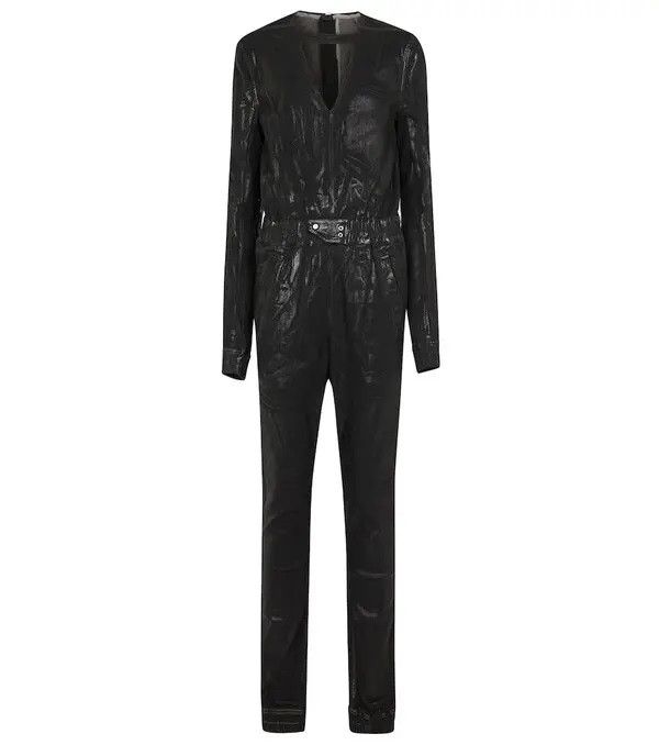 Rick Owens Drkshdw Eclipse Black Coated Denim Cargo Bodysuit /Bodybag M Size 28" / US 6 / IT 42 - 4 Thumbnail