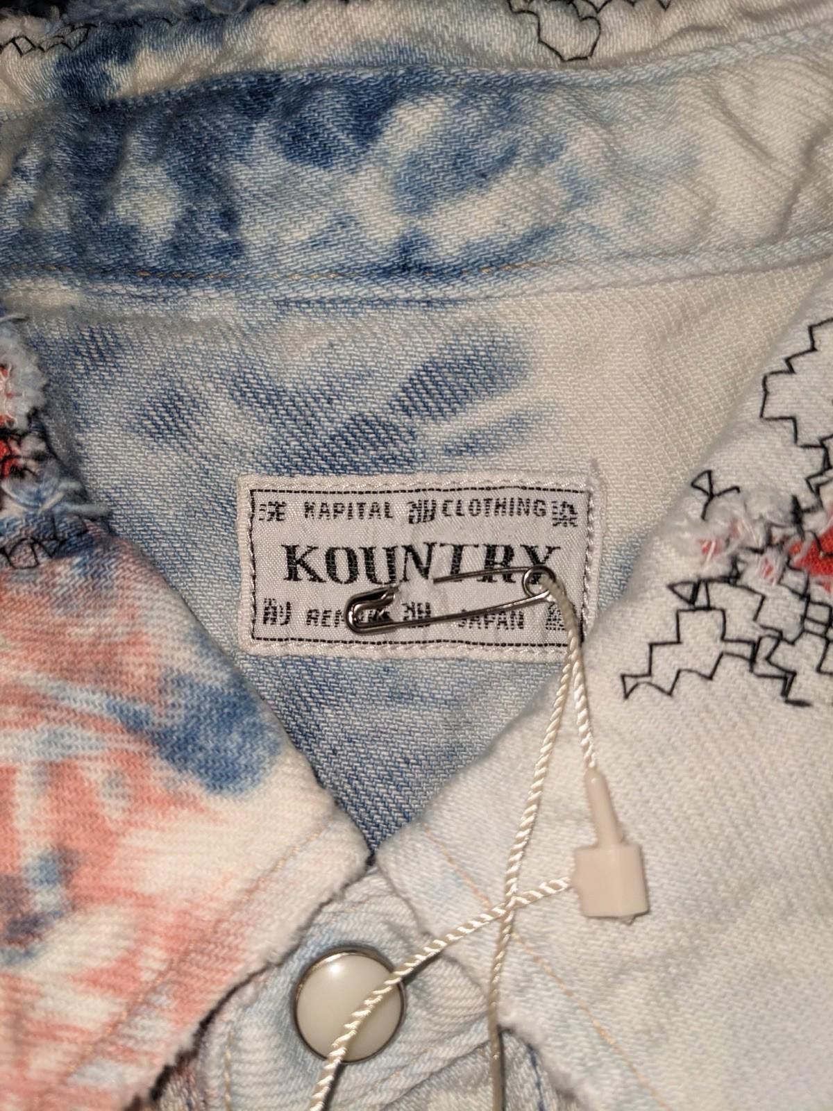 Kapital Kapital 8 oz Denim Western Shirt Ashbury Dyed Indigo Pink 4 Size US XL / EU 56 / 4 - 6 Thumbnail