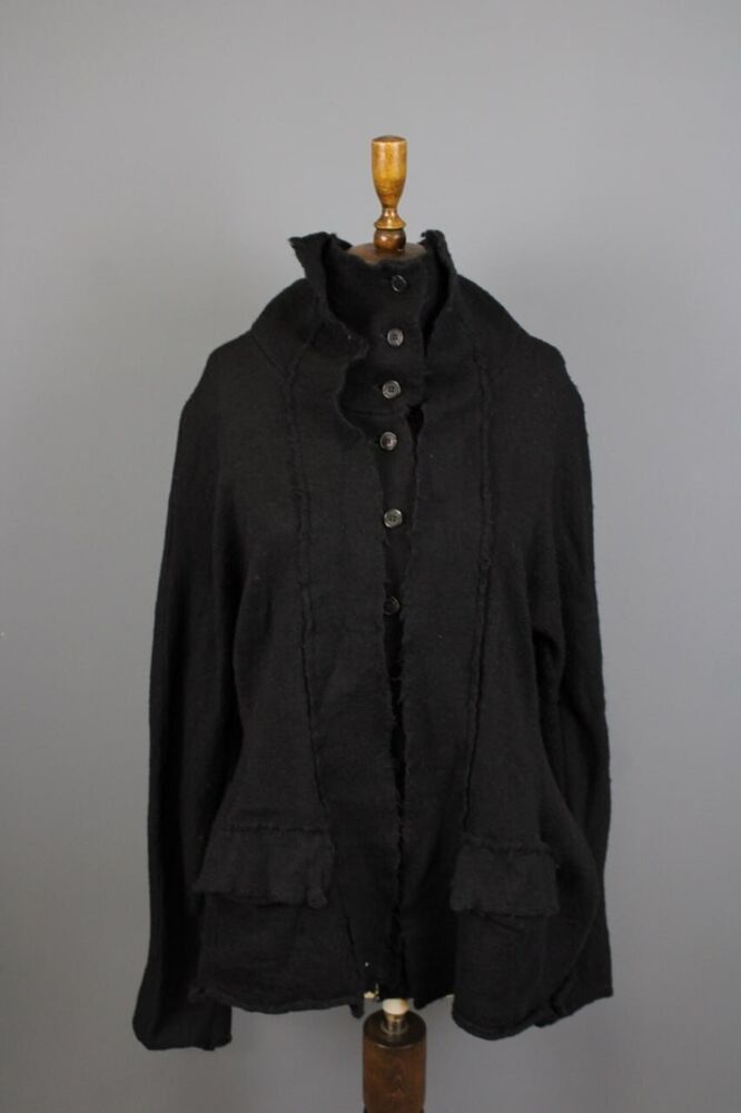 image of Avant Garde Rundholz Coat Jacket in Black, Women's (Size Medium)