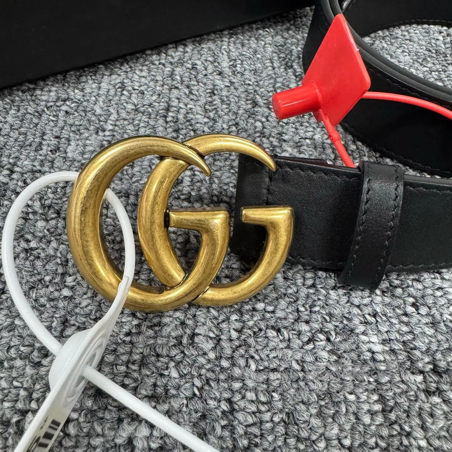 Gucci Guicci Dual-G Gold buckle, belt, leather belt| Size ONE SIZE - 2 Thumbnail