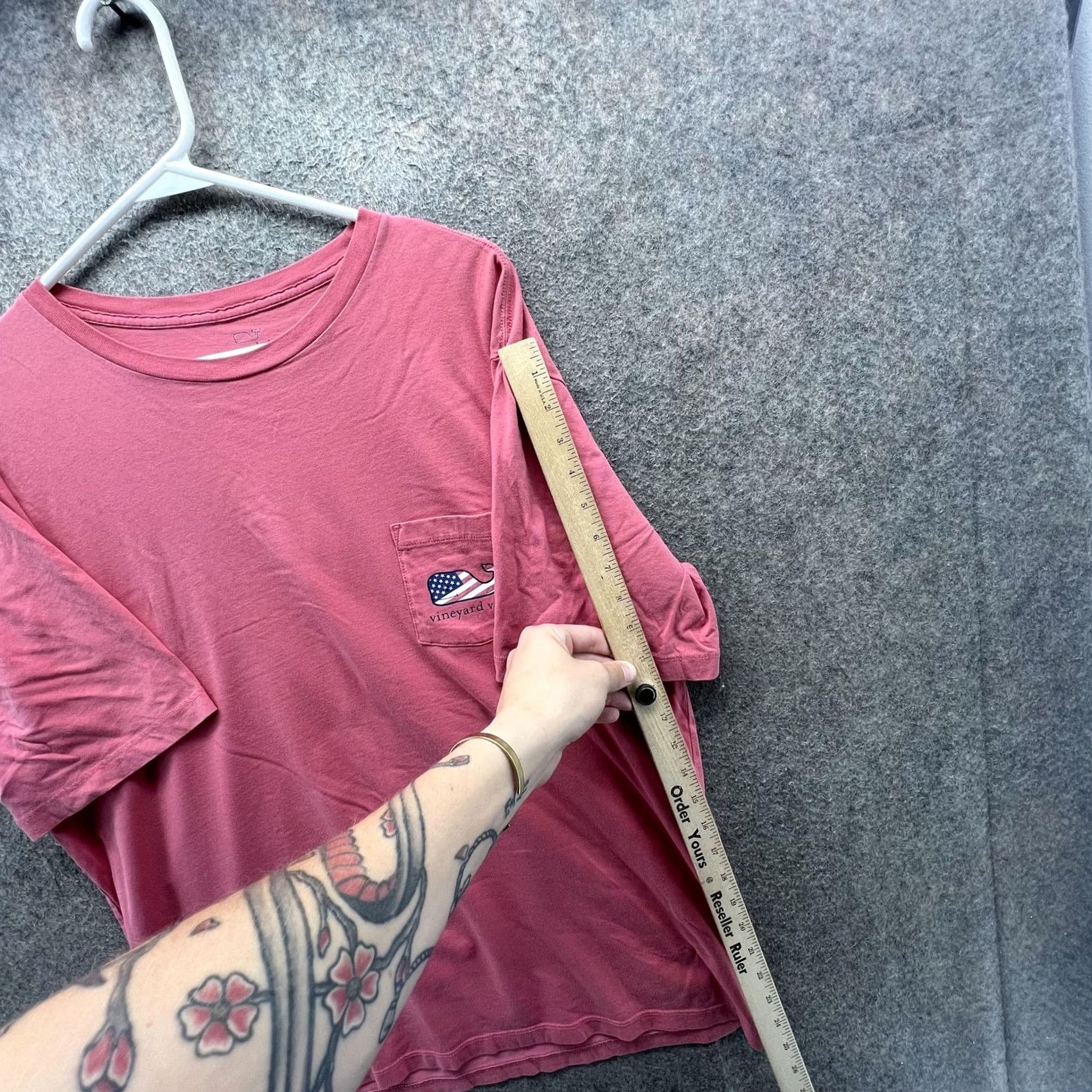 Vineyard Vines Vineyard Vines Shirt Mens L Pink American Flag Whale Pocket Tee Tagless Crew Neck Short Sleeve T-Shirt Size US L / EU 52-54 / 3 - 6 Thumbnail