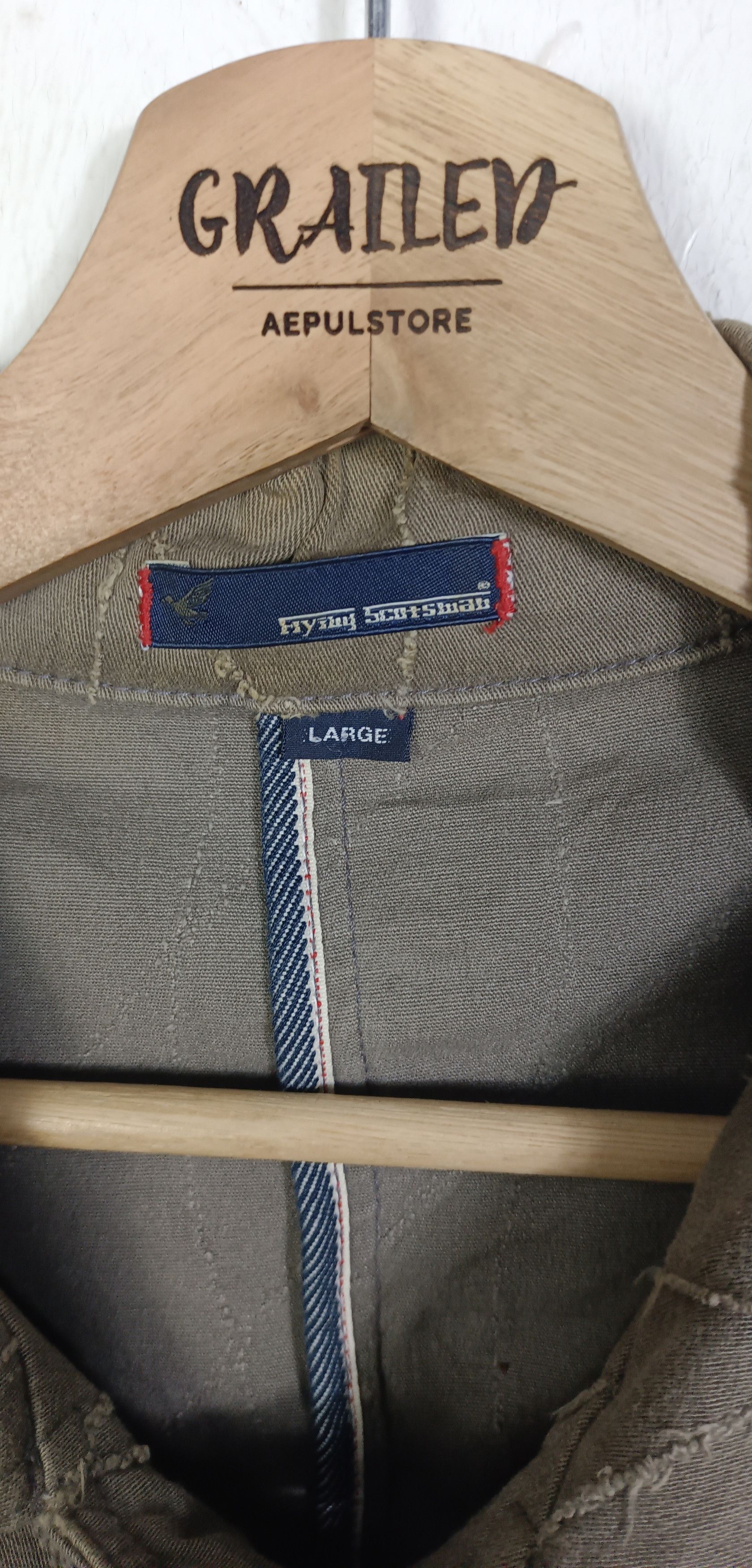 Japanese Brand Rare🔥Flying Scotsman Full Selvedge Rare Design Size US L / EU 52-54 / 3 - 13 Thumbnail
