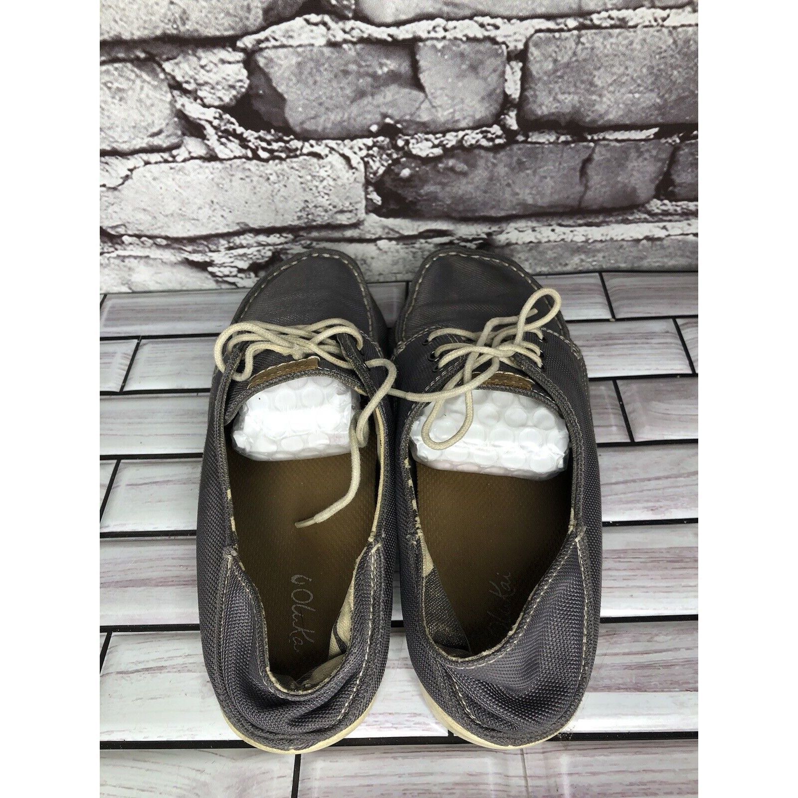 Olukai Olukai Heleuma Mesh Gray Textile Lace Casual Comfort Shoes W Size US 8 / IT 38 - 5 Thumbnail