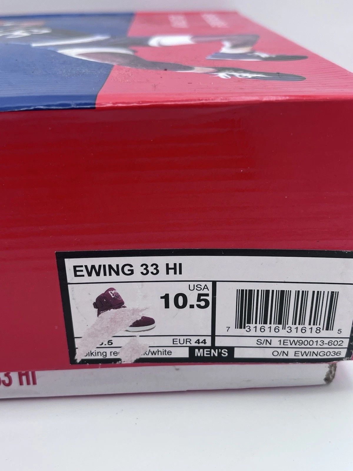 Ewing Athletics Ewing 33 91175 Basketball Sneaker MEN SIZE 10.5 (NO INSOLES) Size US 10.5 / EU 43-44 - 3 Thumbnail