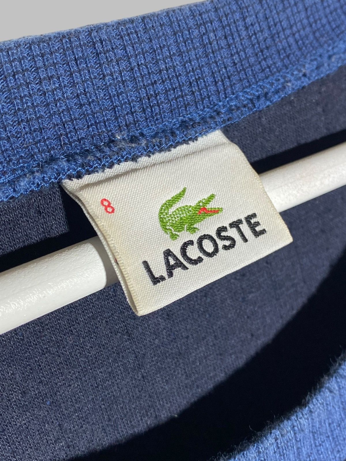 Lacoste 🔥 LACOSTE STRIPED CREWNECK SWEATSHIRT 90s MINIMAL VIBES Size US XXL / EU 58 / 5 - 10 Thumbnail