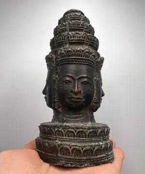 Vintage Vintage Buddha Figure Shiva Head Statue Buddhism Art Bronze Size ONE SIZE - 4 Thumbnail