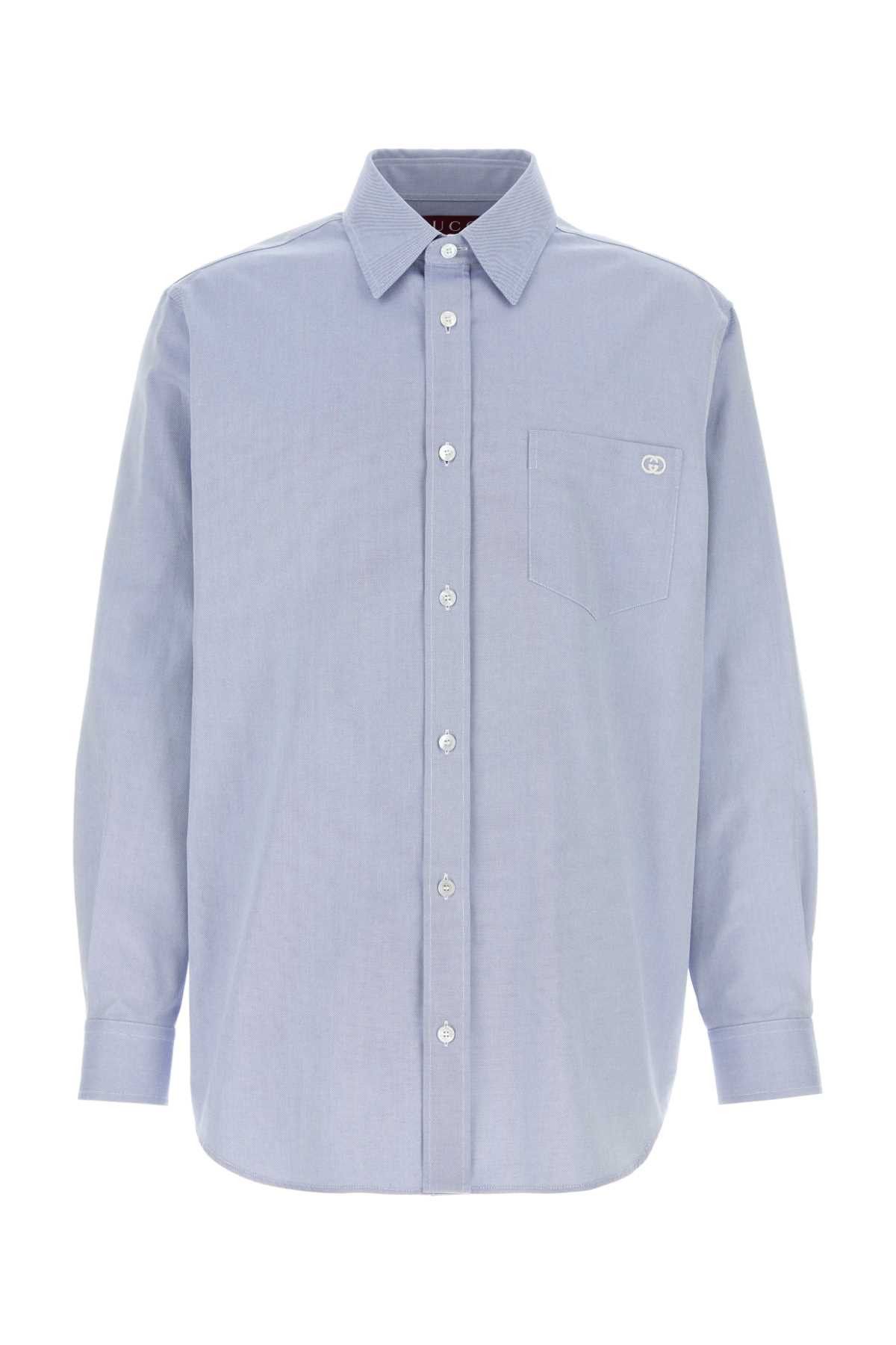 Gucci Powder Blue Oxford Shirt Size US L / EU 52-54 / 3 - 1 Thumbnail