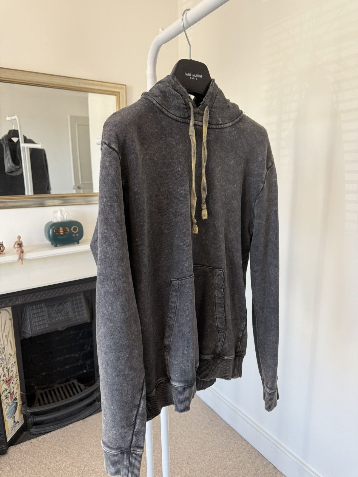 Saint Laurent Paris Saint Laurent Distressed Tie Dye Hoodie Size US S / EU 44-46 / 1 - 2 Thumbnail