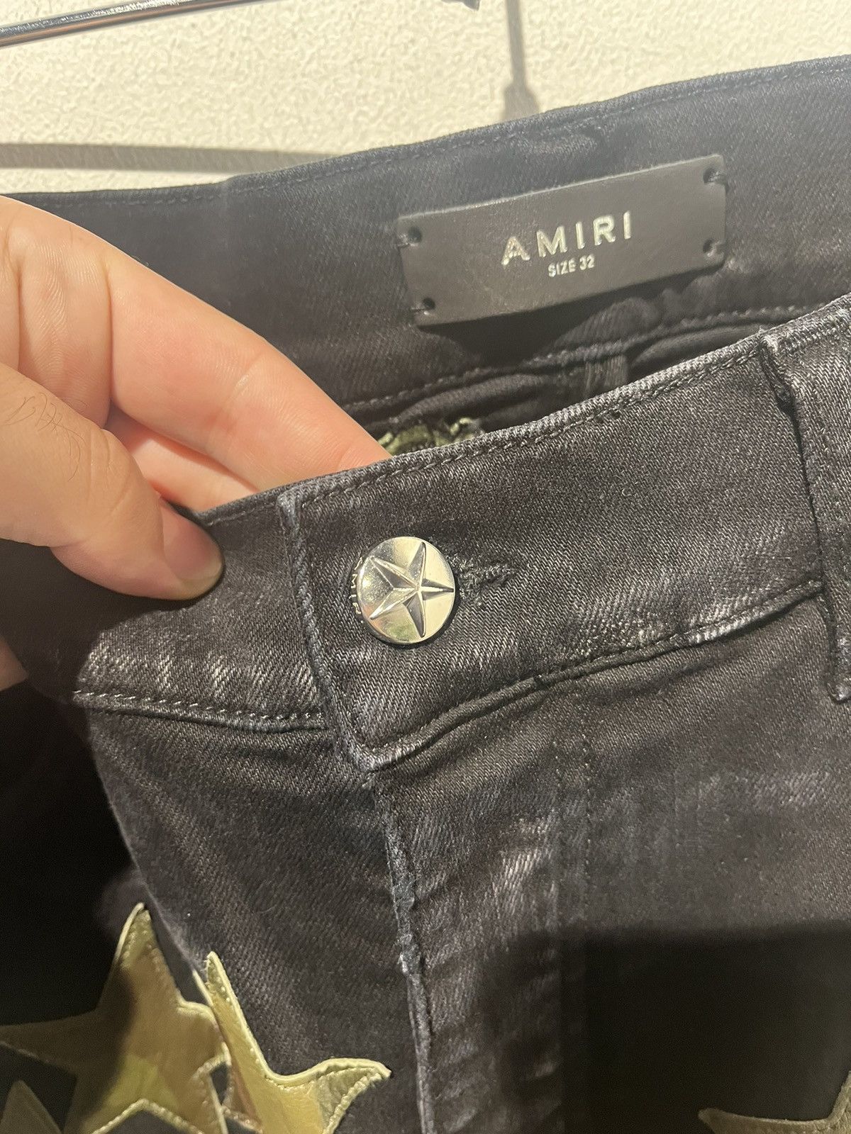 Amiri AMIRI CHEMIST RARE BLACK CAMO LEATHER STARS DENIM Size US 32 / EU 48 - 5 Thumbnail