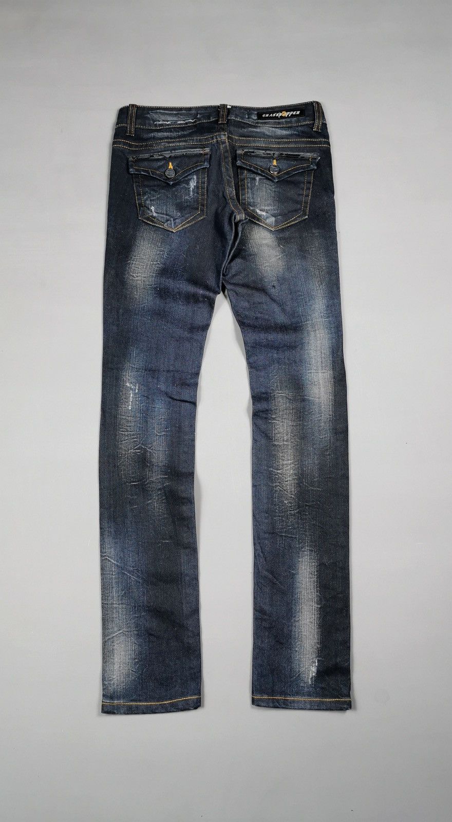 Le Grande Bleu (L.G.B.) Grasshopper Patch Zipper Pocket Skinny Jeans Size US 28 / EU 44 - 4 Thumbnail
