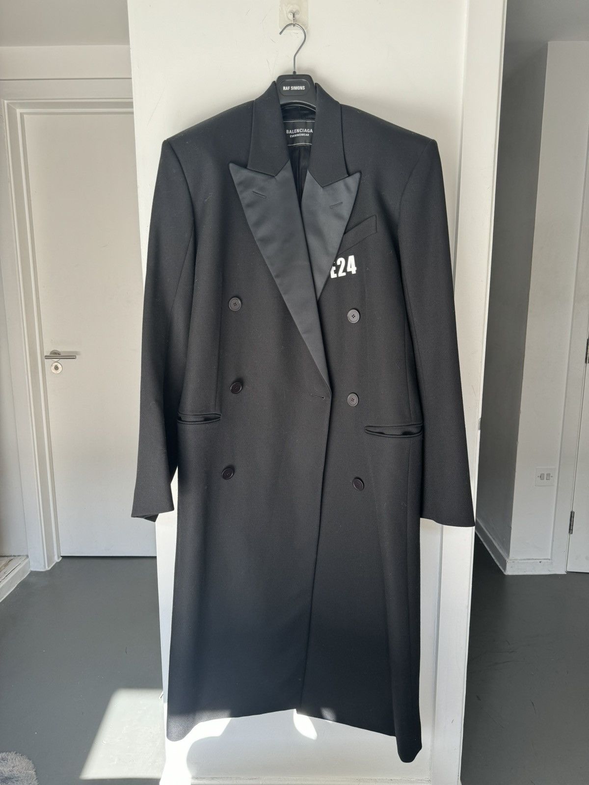 image of Super 1/1 Balenciaga Ye24 Evening Wear Coat in Black, Men's (Size Small)