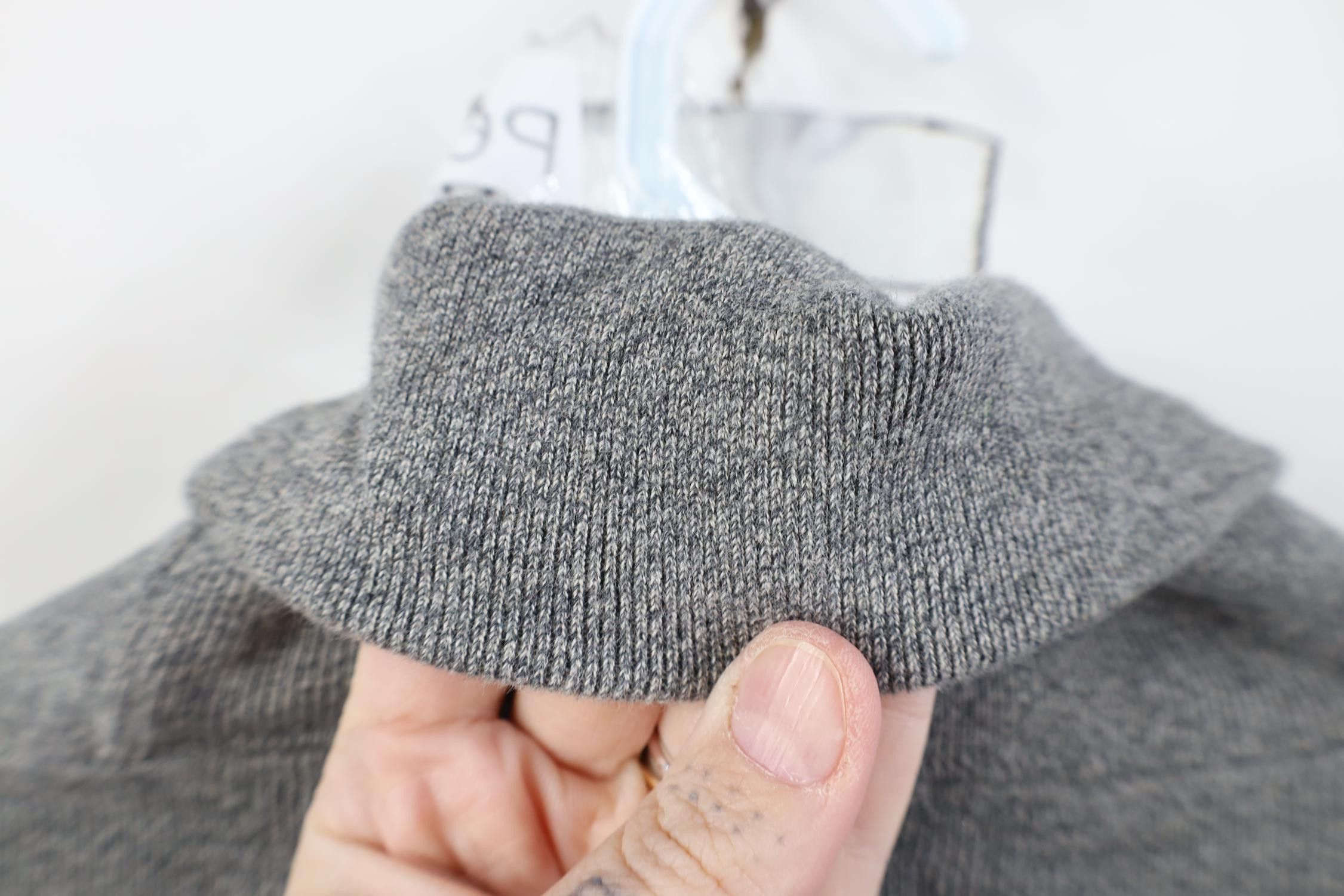 Polo Ralph Lauren Vintage 90s Ralph Lauren Cotton Knit Shawl Sweater Gray Size US M / EU 48-50 / 2 - 9 Thumbnail