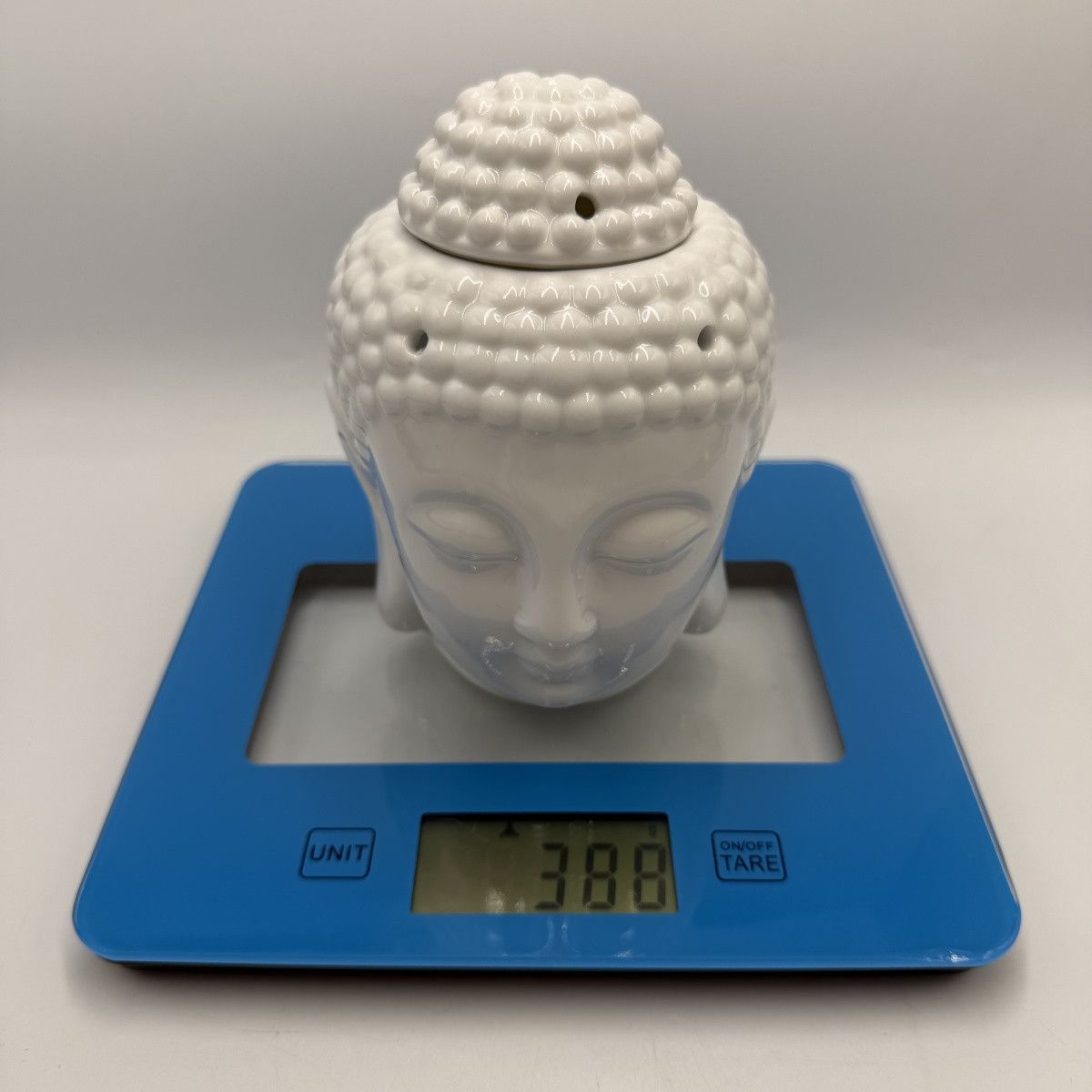 Vintage Vintage White Ceramic Buddha Head Oil Burner Aroma Lamp Wax Size ONE SIZE - 2 Thumbnail