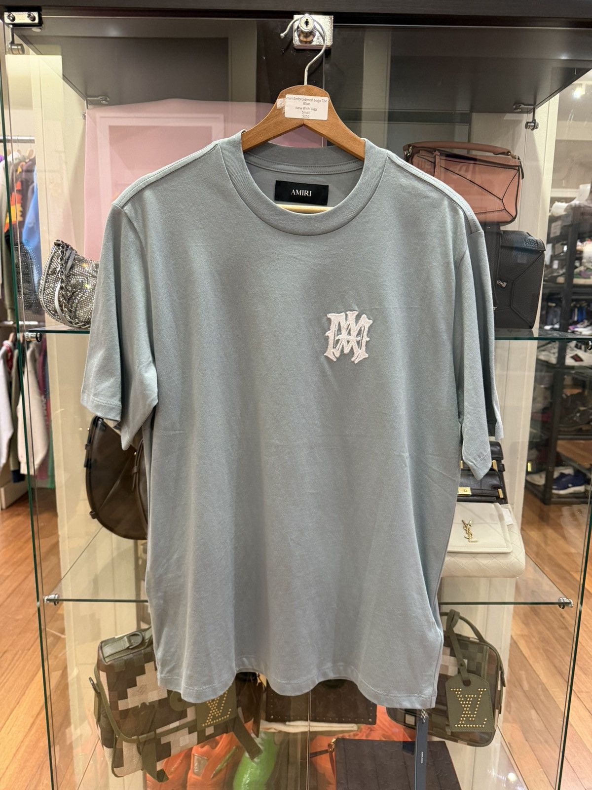 Amiri Amiri Embroidered MA Tee - Faded Blue Size US S / EU 44-46 / 1 - 2 Thumbnail
