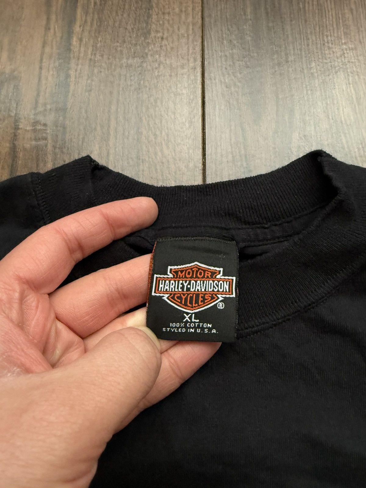 Harley Davidson Vintage 90s Flame Harley Davidson 1999 Long Sleeve Shirt Size US XL / EU 56 / 4 - 7 Thumbnail