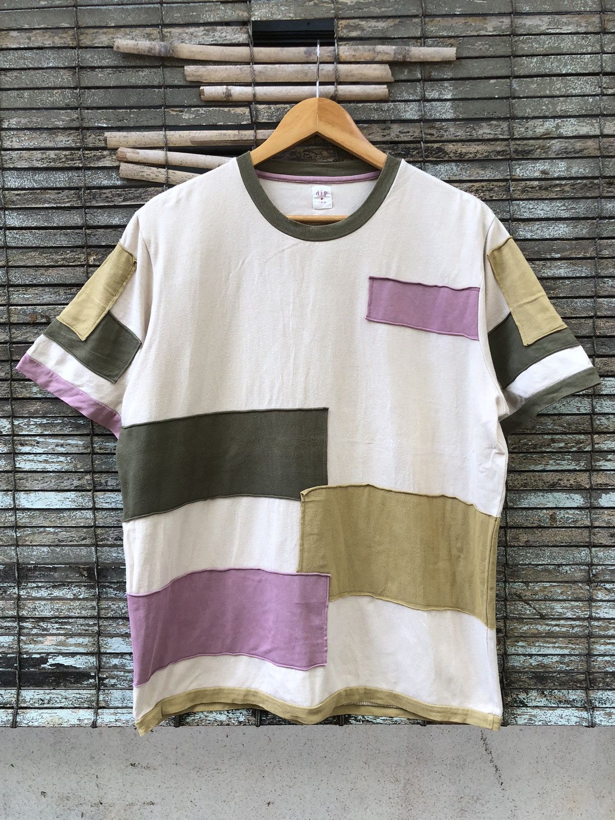 Japanese Brand × Vintage Japanese Brand Dip Co.jp Issey Miyake Patchwork Style Tshirt Size US L / EU 52-54 / 3 - 1 Thumbnail