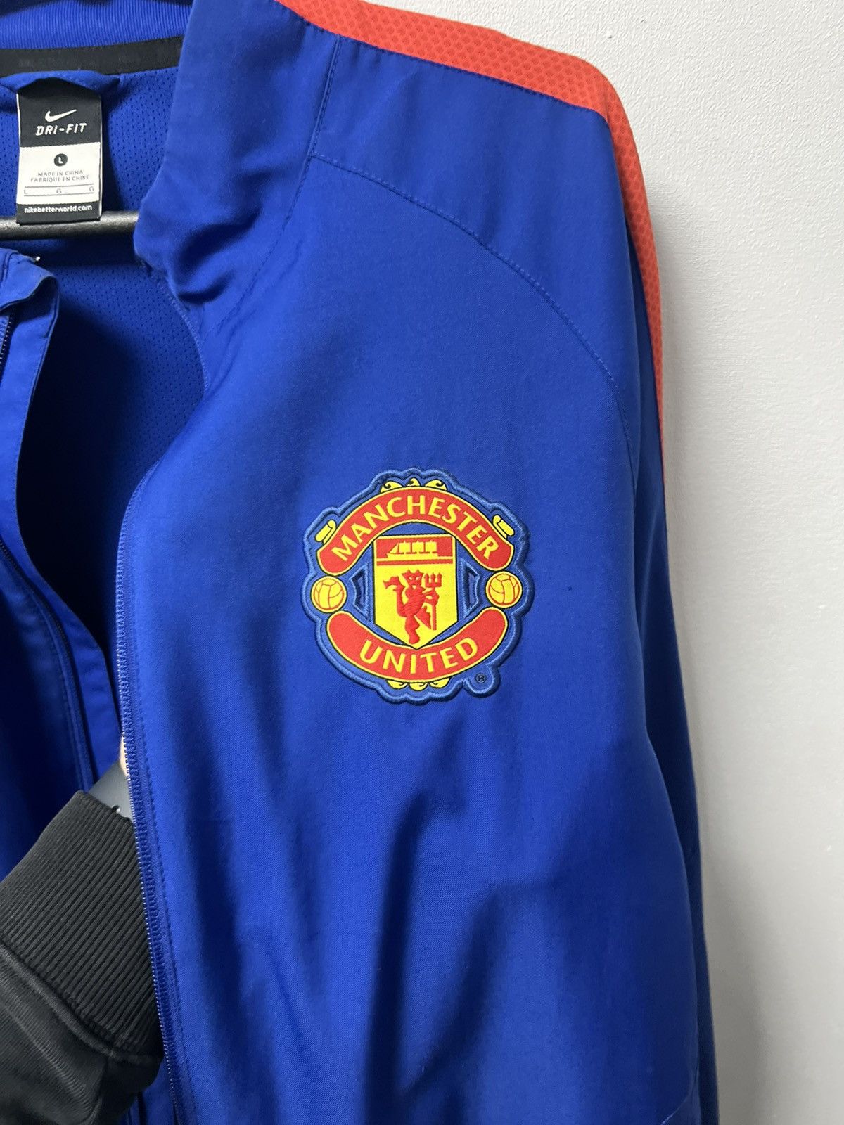Nike Nike Manchester United Zip Up Track Jacket Vintage Size US L / EU 52-54 / 3 - 9 Thumbnail