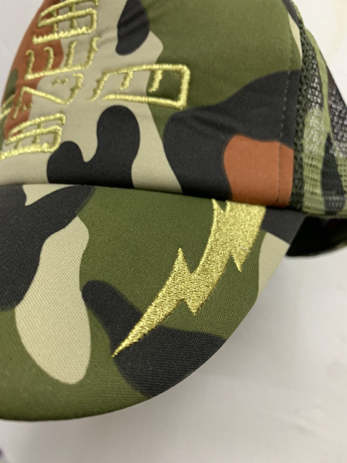 ANDSUNS RARE AndSuns Embroidery Gold Stitch Camo Trucker Size ONE SIZE - 9 Thumbnail