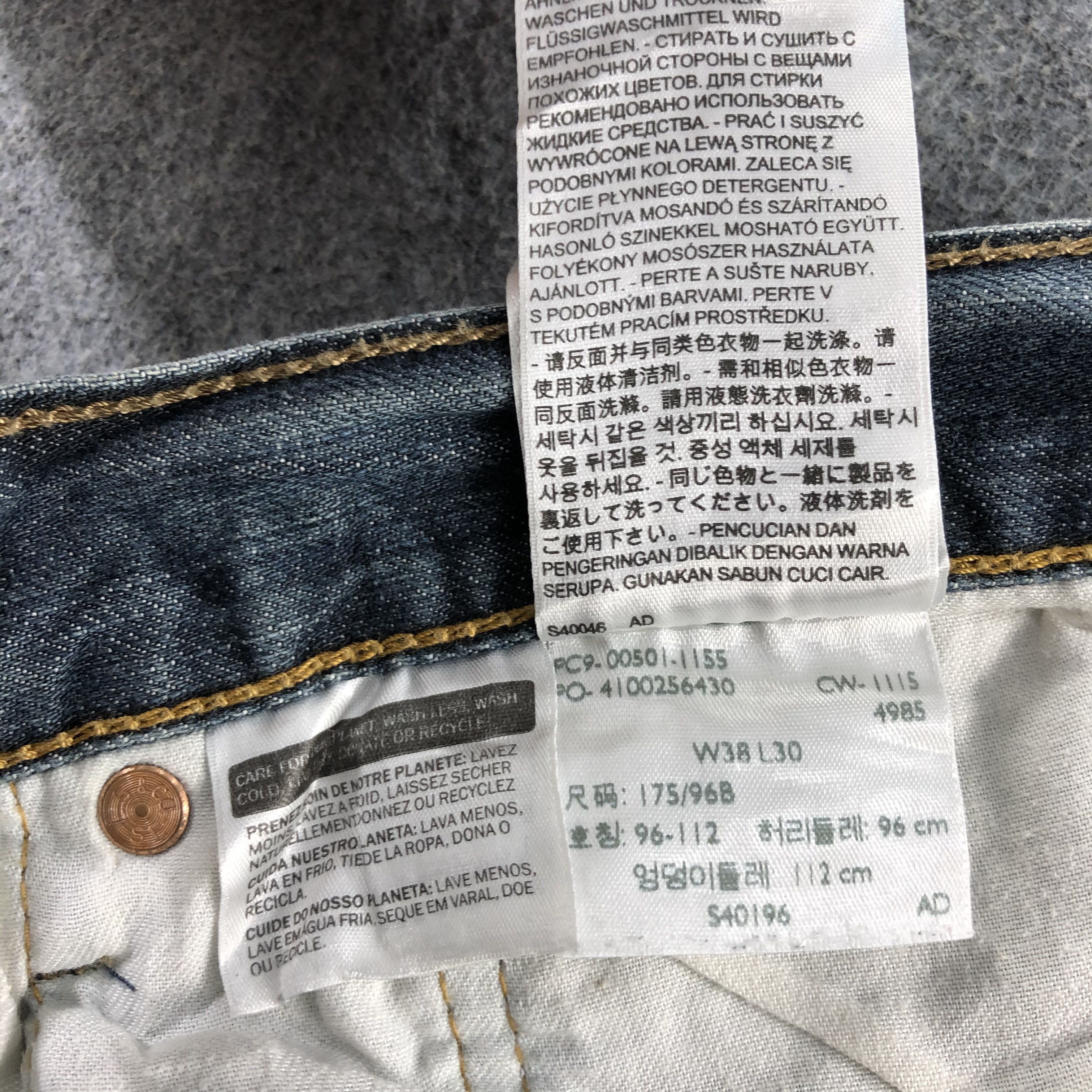 Levi's Vintage Blue Wash Levis 501 Jeans-J2353 Size US 36 / EU 52 - 13 Thumbnail
