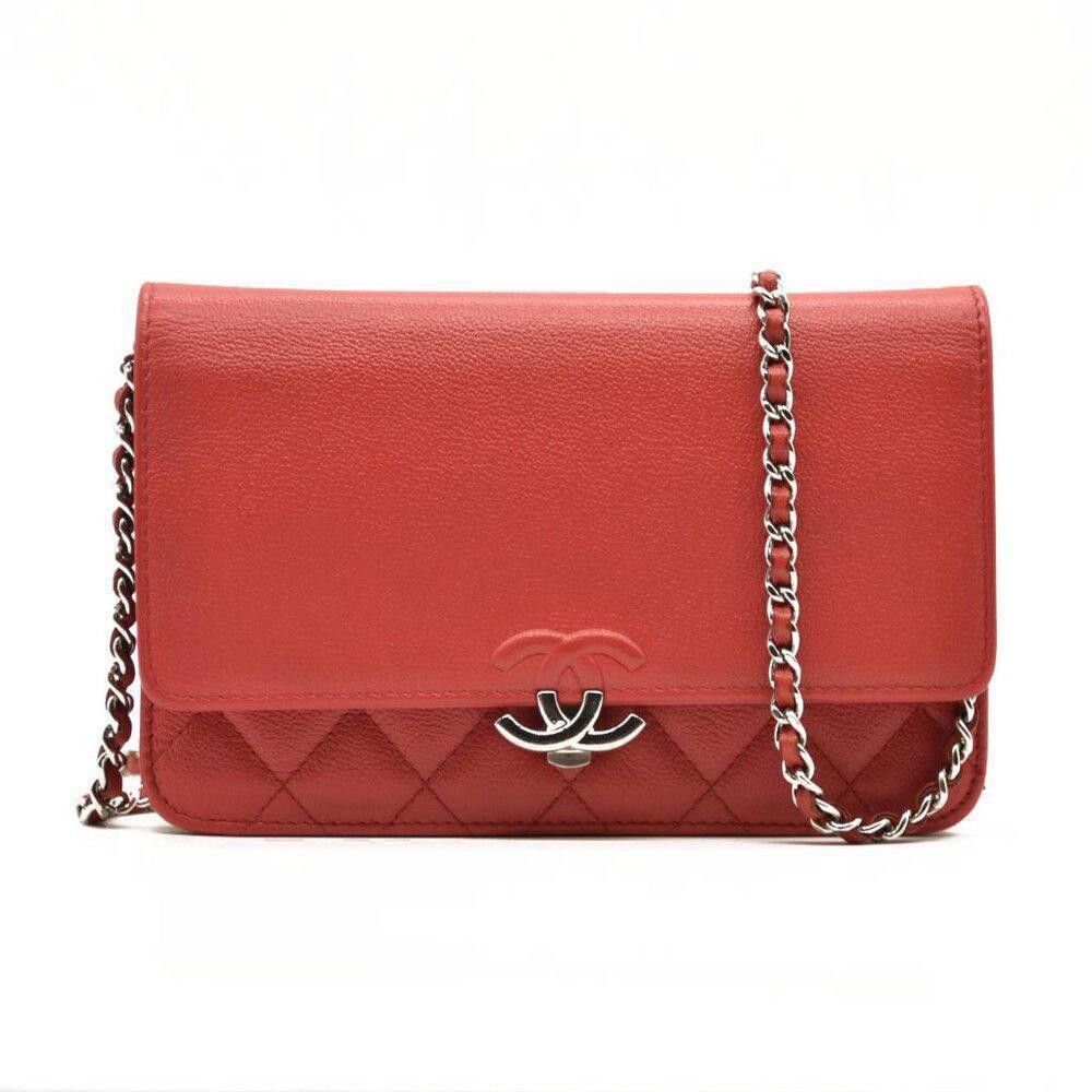 Chanel CHANEL Grained Calfskin Quilted CC Box Wallet On Chain Size ONE SIZE - 1 Thumbnail