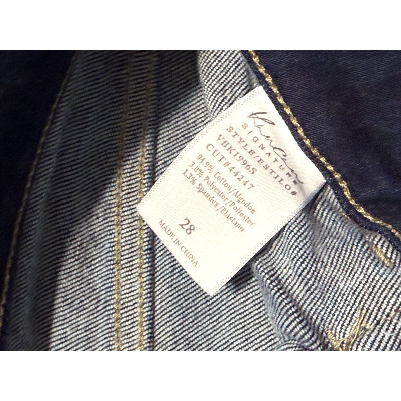 Vintage KanCan Jeans Women's 28 Blue Denim Mid Rise Skinny Dark Wash Jeans 5-Pocket Regular Stretch Size 28" / US 6 / IT 42 - 7 Thumbnail