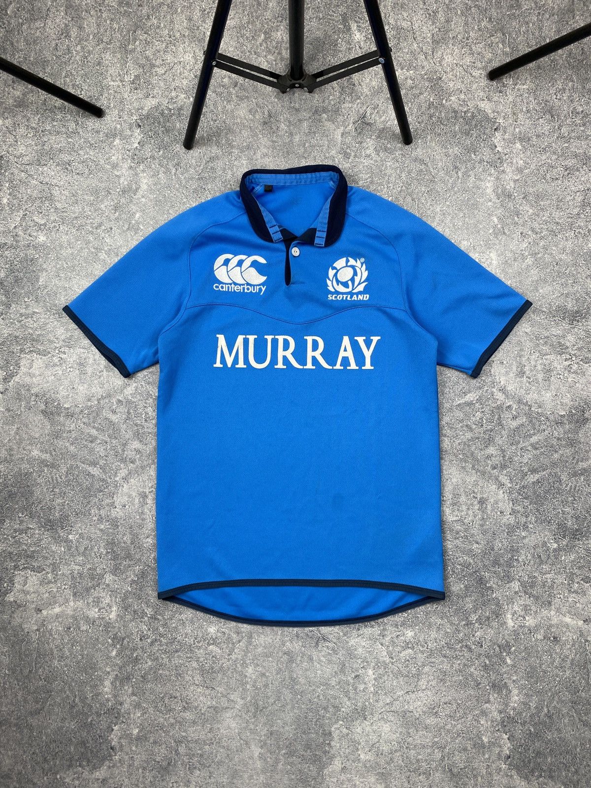 Canterbury of New Zealand × Vintage Vintage CANTERBURY SCOTLAND Murray Rugby Shirt Short Sleeve Size US S / EU 44-46 / 1 - 1 Thumbnail