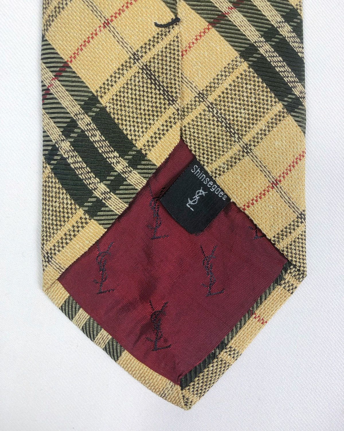 Yves Saint Laurent Rare Vintage Yves Saint Laurent YSL Checkered Silk Tie Size ONE SIZE - 5 Thumbnail
