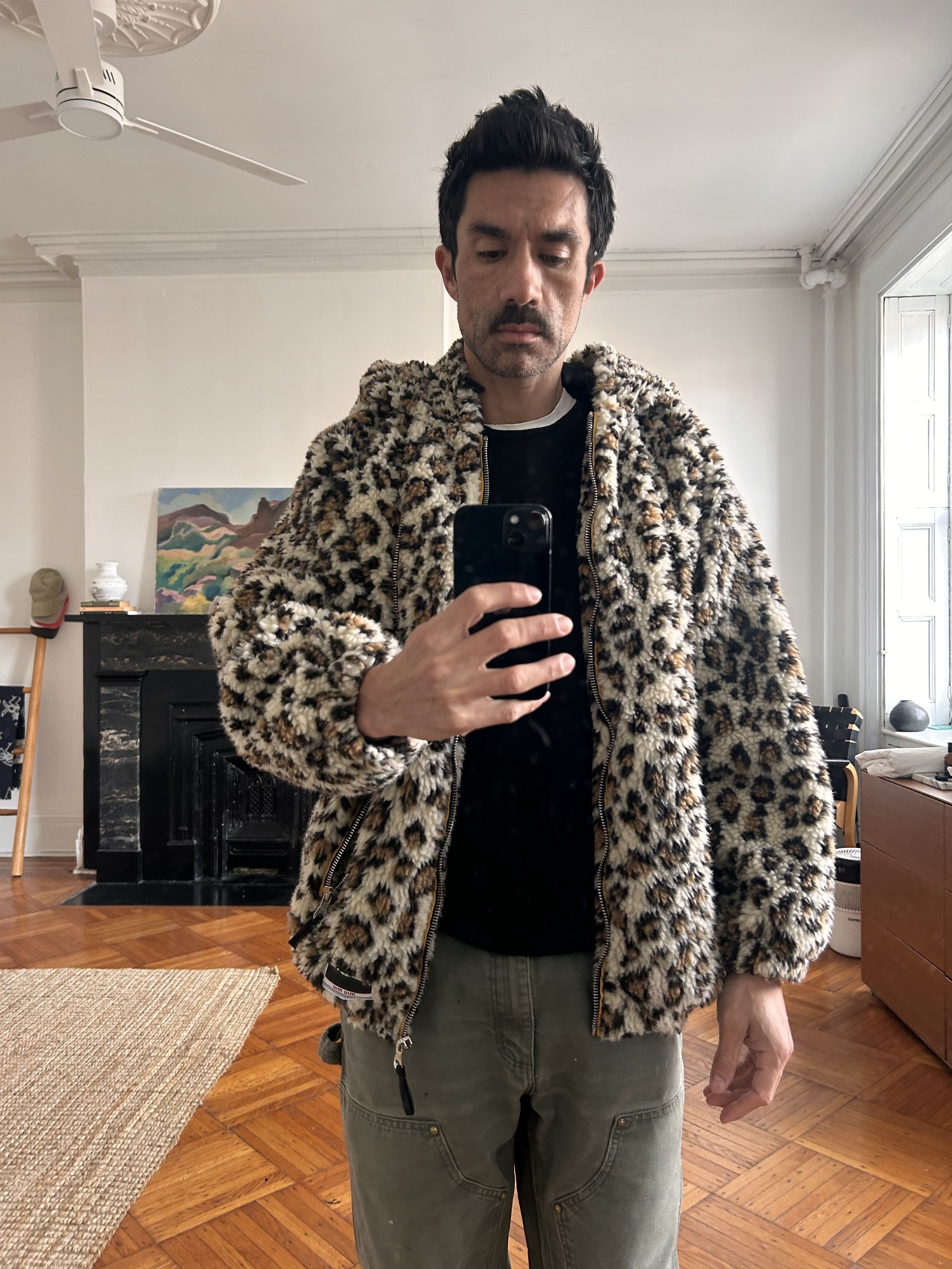 Miu Miu Miu Miu Fleece Jacket, Sz 38 - Animal Leopard Print Size XS / US 0-2 / IT 36-38 - 9 Thumbnail