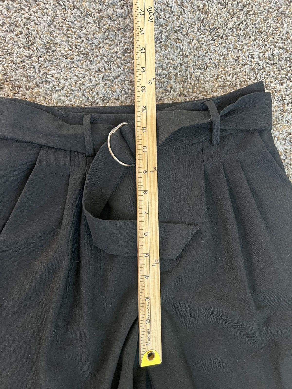 Frame FRAME 100% Wool Wide Leg Belted Trousers Size 4 In Back Size 24" / US 00 / IT 34 - 8 Thumbnail