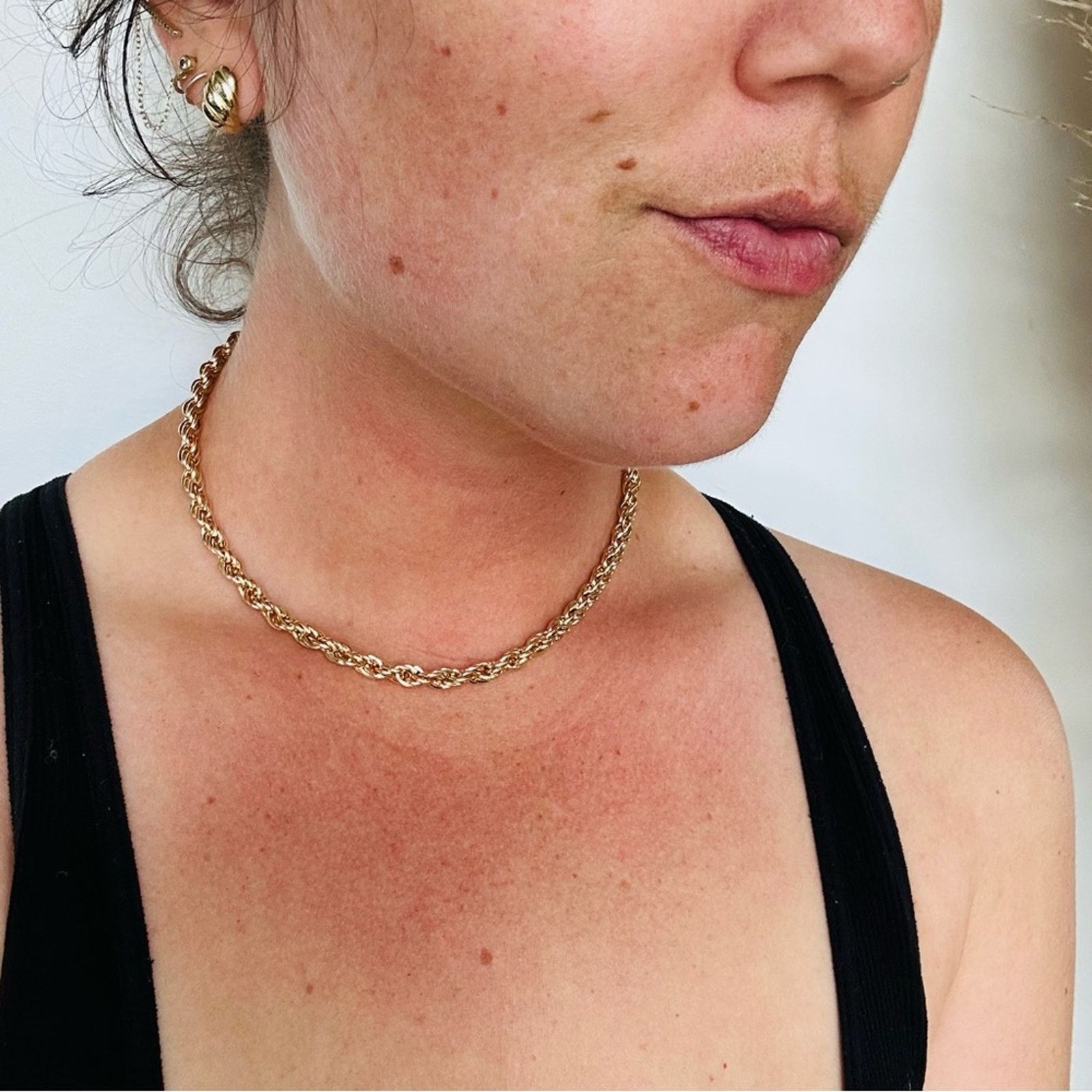 Nordstrom NEW NORDSTROM REVOLVE 18kt Gold Plated Choker Chain Necklace Size ONE SIZE - 3 Thumbnail