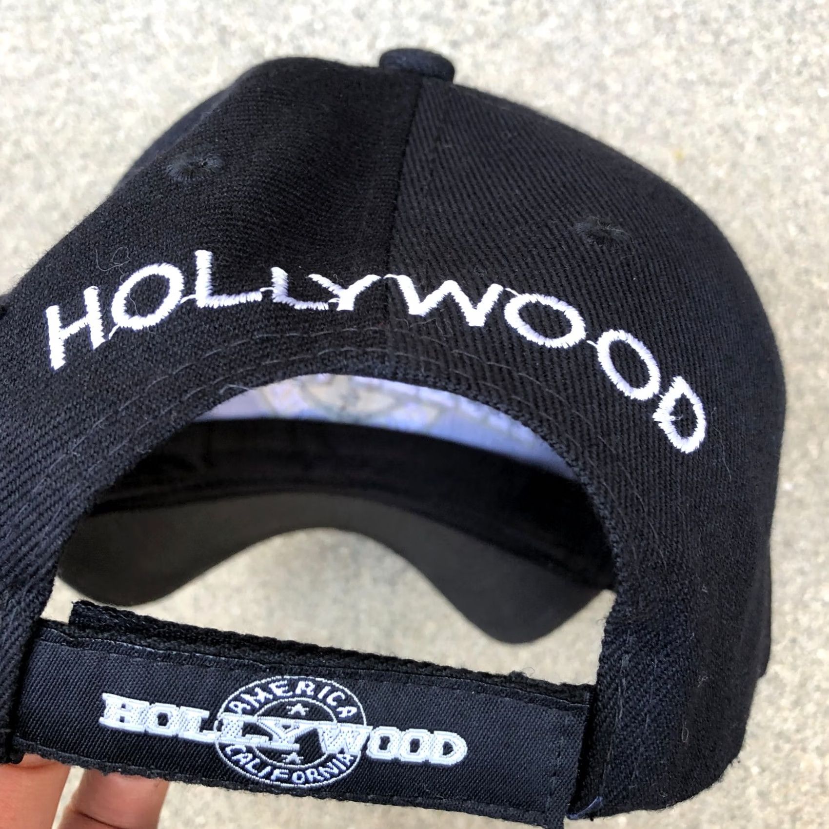 Vintage VTG SkyCap Hollywood California Baseball Hat Men's Tourist Retro Black Cap One Size Mens Black Baseball Cap Size ONE SIZE - 5 Thumbnail