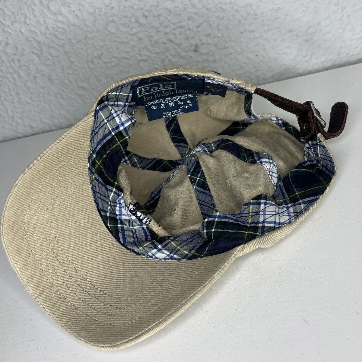Polo Ralph Lauren Vintage Polo Ralph Lauren 90s Hat Cap Yacht Club Logo Beige Size ONE SIZE - 5 Thumbnail