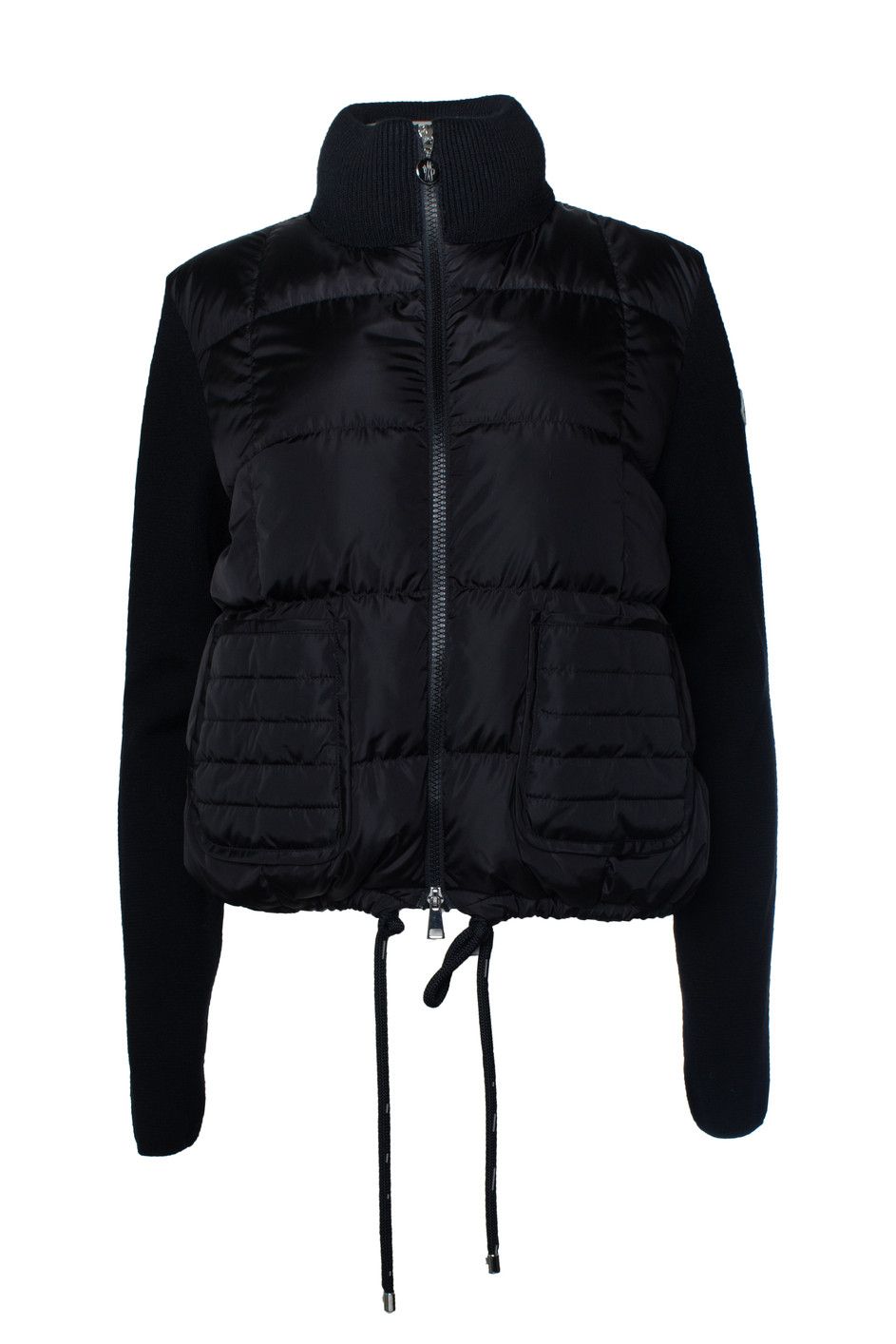 Moncler Moncler, hybrid padded cardigan in black Size M / US 6-8 / IT 42-44 - 1 Thumbnail