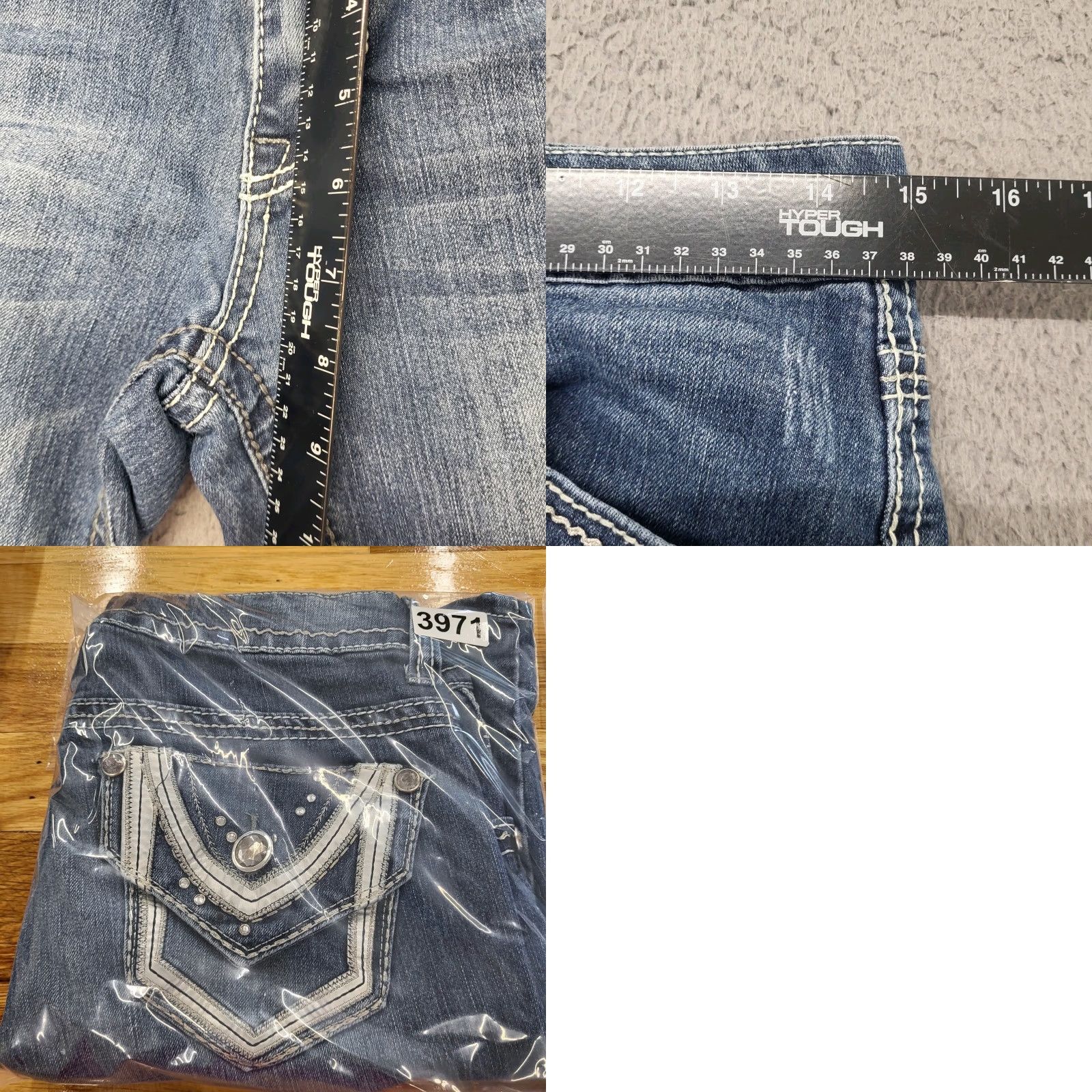 Southpole SouthPole Shorts Bermuda Women Size 9 Blue Denim Stretch Embroidered Whiskered, 5-Pocket, Zip, Casual Modern Size 30" / US 8 / IT 44 - 8 Thumbnail