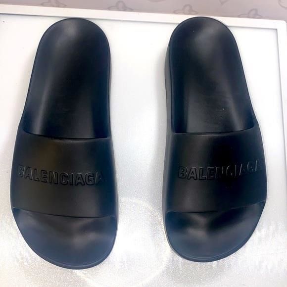 Balenciaga New Balenciaga WOMEN'S CHUNKY SLIDE SANDAL IN BLACK rubber S Size US 10.5 / IT 40.5 - 9 Thumbnail