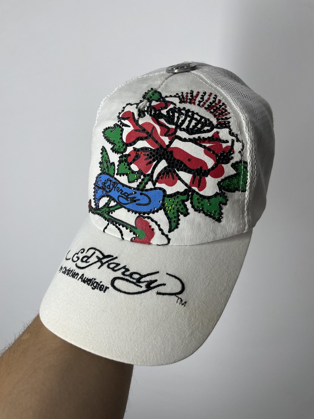 Ed Hardy × Vintage Vintage Ed Hardy rose Cap y2k Size ONE SIZE - 3 Thumbnail