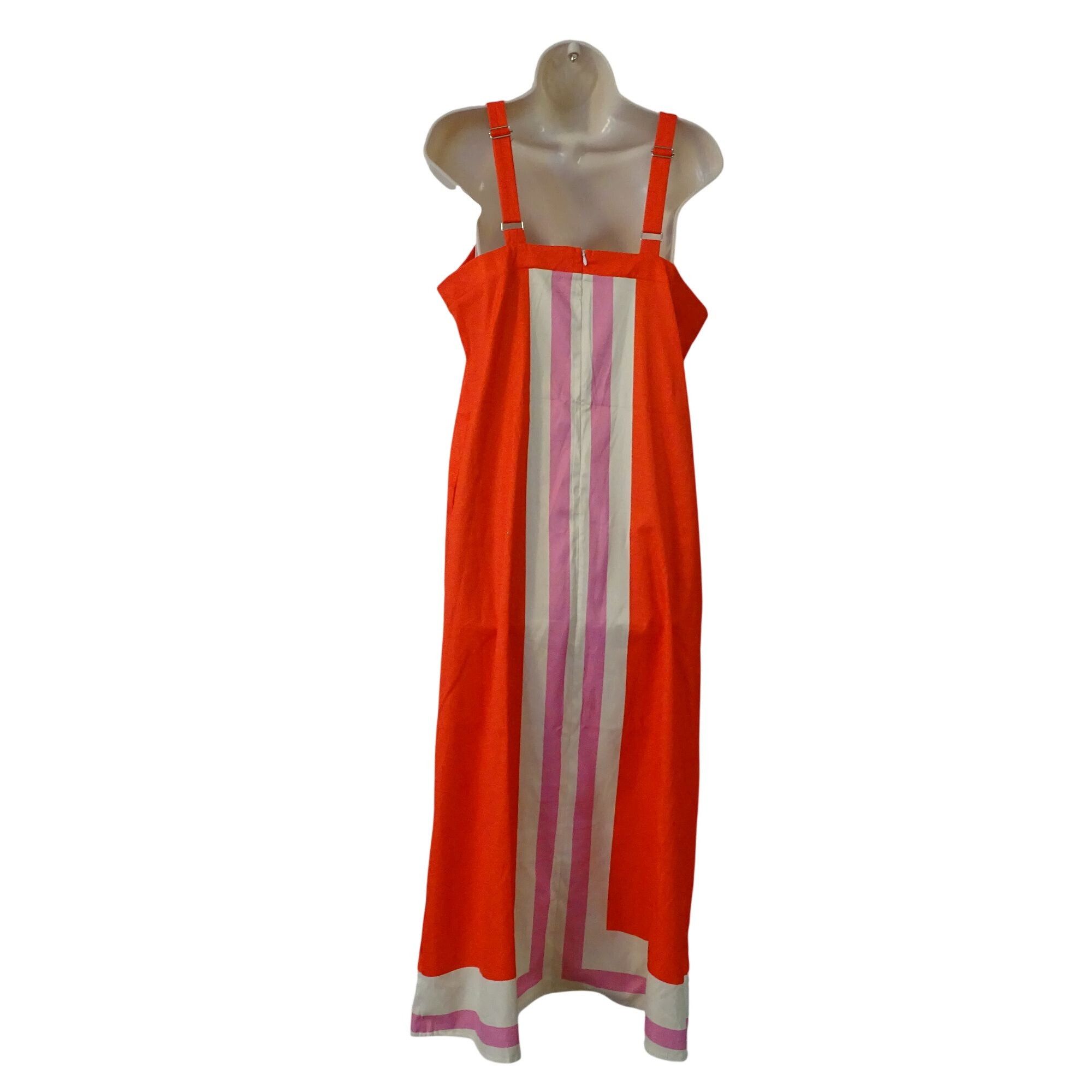 Other Fashion Orange Sleeveless Colorblock Midi Dress Size M Size M / US 6-8 / IT 42-44 - 6 Thumbnail
