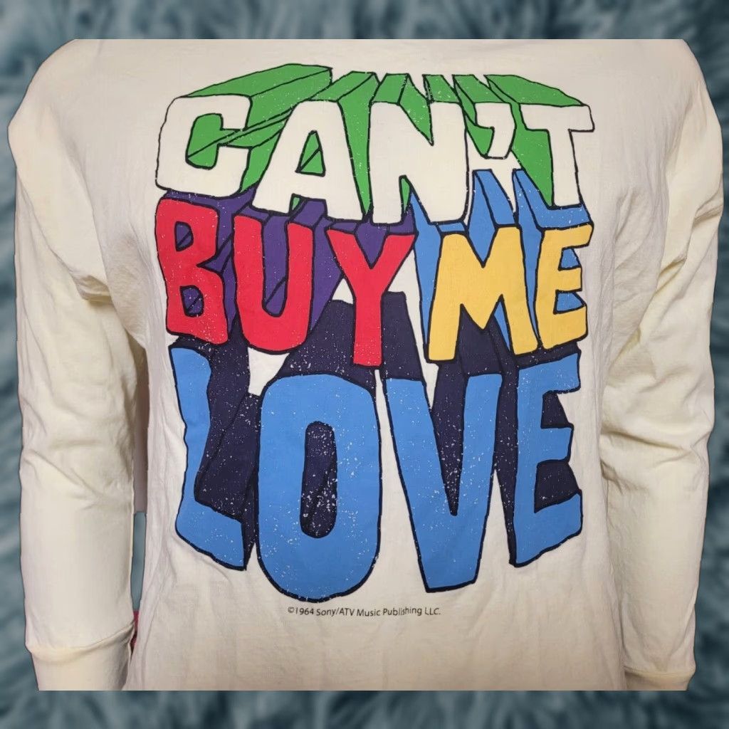 Vintage VINTAGE Womens The Beatles Can't Buy Me Love Long Sleeve T Shirt M Ivory Lennon McCartney Size M / US 6-8 / IT 42-44 - 1 Thumbnail