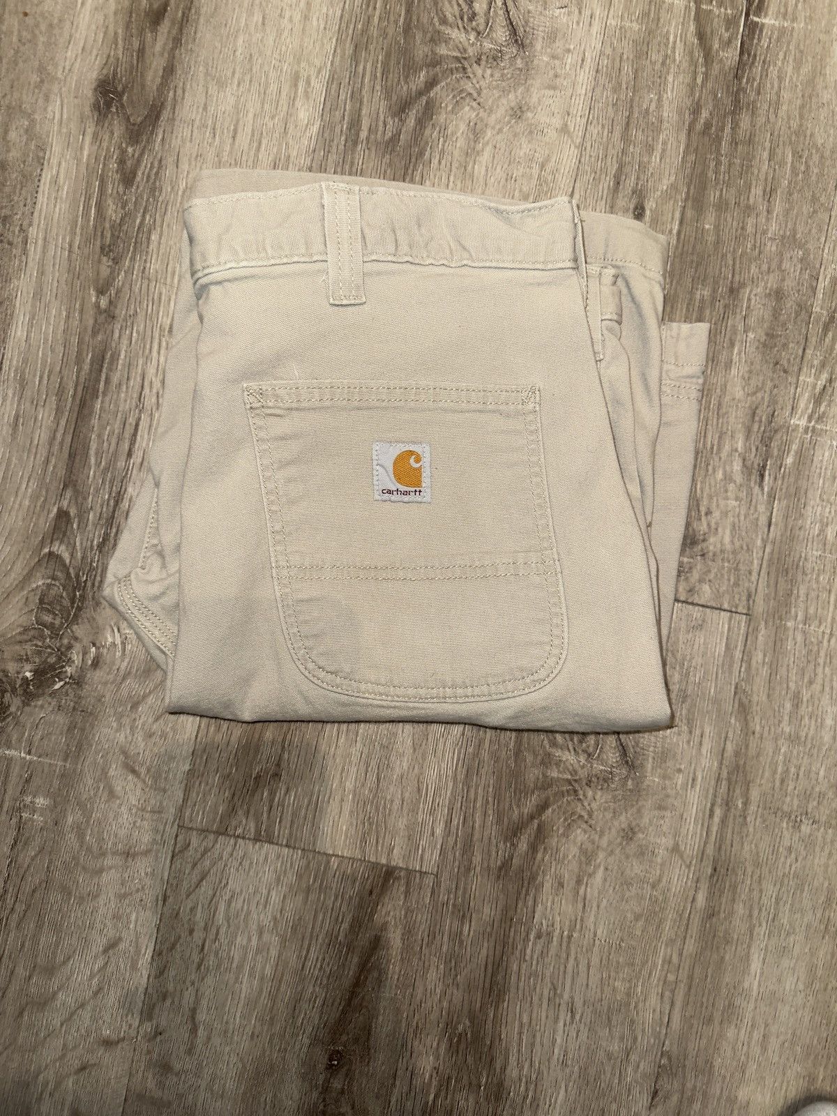 Carhartt Early 00s Tan Brown Baggy Carhartt Carpenter Work Shorts Size US 35 - 5 Thumbnail