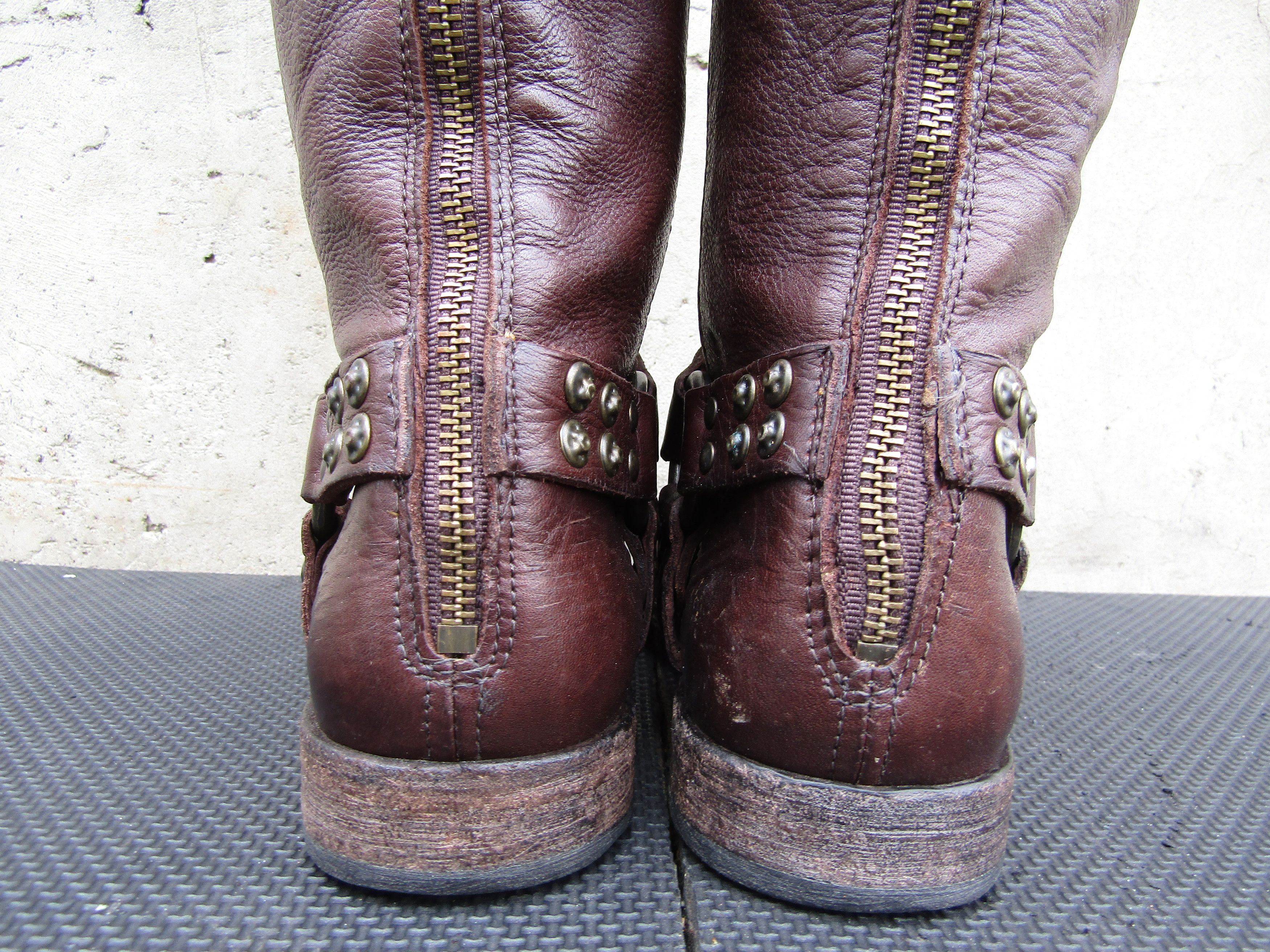 Frye FRYE Phillip Studded Tall Riding Cognac Harness Zip Size US 10 / IT 40 - 13 Thumbnail