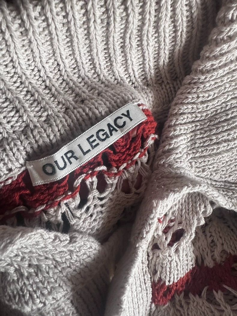Our Legacy our legacy size 48 Hollow-out red and white woven shirt T-s Size US M / EU 48-50 / 2 - 4 Thumbnail